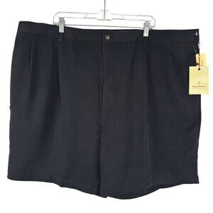 Tommy Bahama Sandpoint Silk Shorts Mens Size 50 Black Solid NWT SS-2252